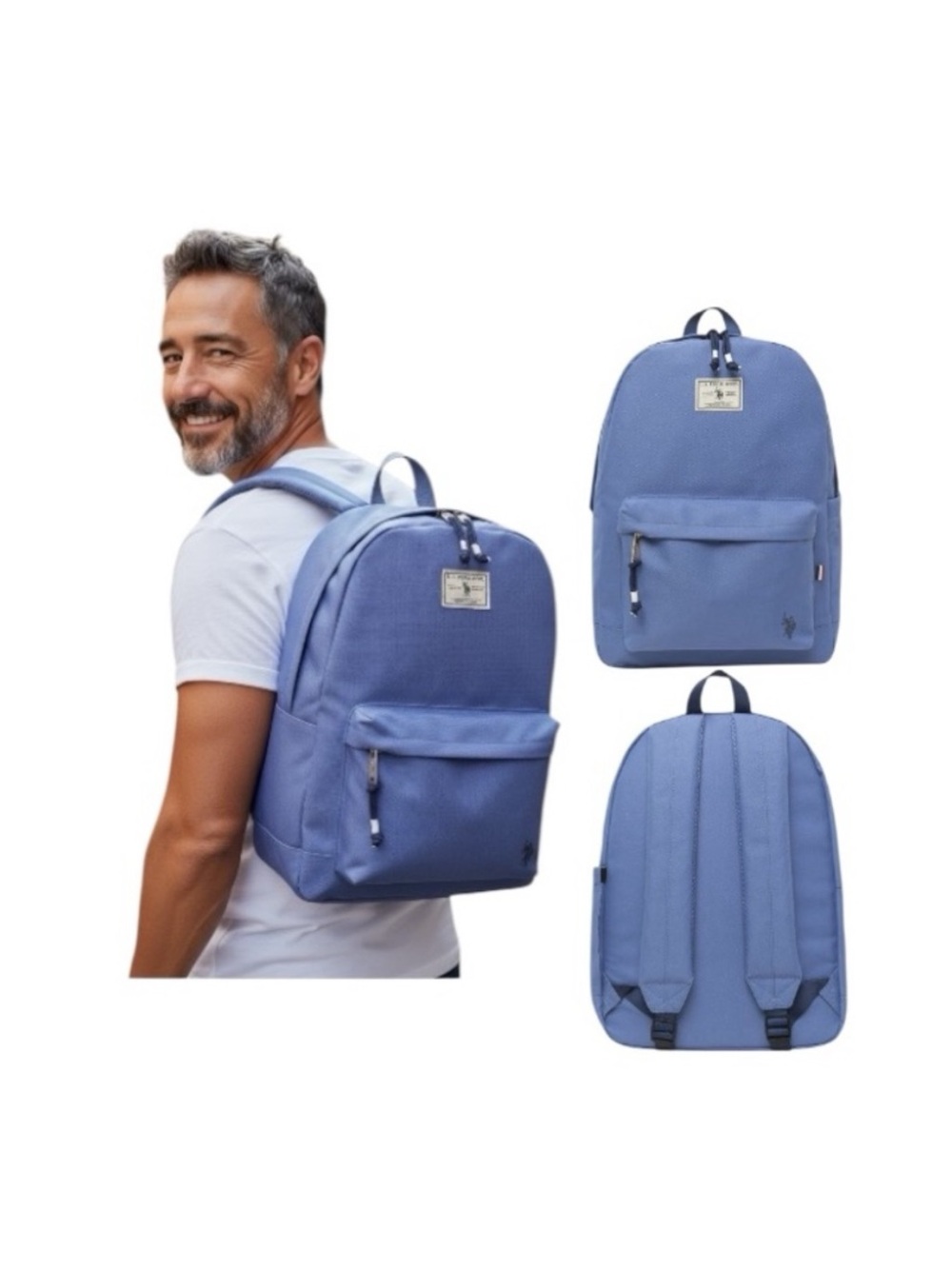 U.S. Polo Assn. Solid Core Blue Backpack
